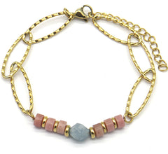 Nolynara Bracelet - Goud - Armband - Zoetwater - Parel - Stainless Steel