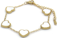 Adora Armband - Goud Zilver - Hartjes - Stainless Steel