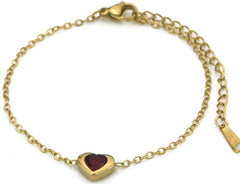 Lea Red/Gold Armband - Goud - Crystal - Stainless Steel