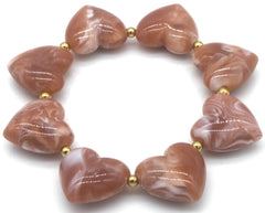 Calira Armband - Hartjes - Stainless Steel