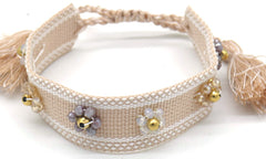 Terrana Bracelet - Goud - Armband - Koord - Kralen - Bruin - Stainless Steel