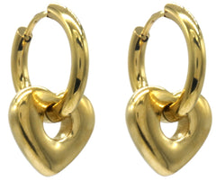 Amiryn Earrings - Goud - Oorbellen - Hart - Stainless Steel