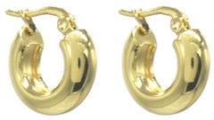 Luneth Earrings - Goud - Oorbellen - Creool - 16mm - Stainless Steel