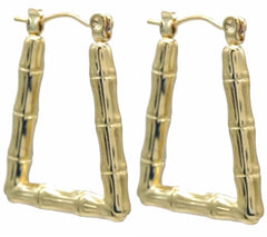 Melith Earrings - Goud - Oorbellen - Steen - Stainless Steel