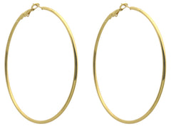 Aurissa Earrings - Goud - Oorbellen - Creool - 70mm - Stainless Steel