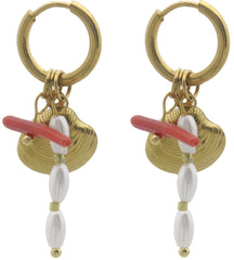 Marivelle Earrings - Goud - Oorbellen - Schelp - Stainless Steel