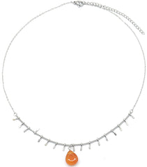 Althea Necklace - Zilver - Ketting - Steen - Stainless Steel