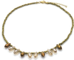 Seraphyne Necklace - Goud - Ketting - Steen - Glasparels - Stainless Steel