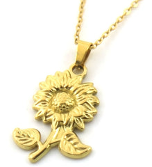 Calista Necklace - Goud - Ketting - Statement - Bloem - Stainless Steel