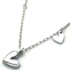 Auri Necklace - Zilver - Ketting - Hart - 6mm - Stainless Steel