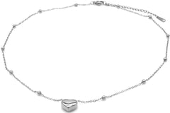 Sincere Necklace - Goud Zilver - Ketting - Hartjes - Stainless Steel