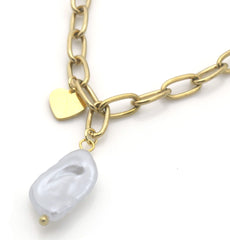 Amouraé Necklace - Goud - Ketting - Steen - Stainless Steel