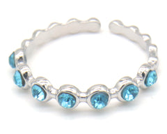 Maya Ring - Zilver - Crystal - Blauw - Stainless Steel