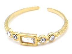 Indi Ring - Goud - Crystal - Stainless Steel