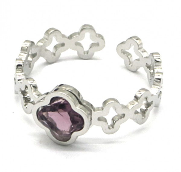 Breeze Ring - Zilver - Klaver - Stainless Steel