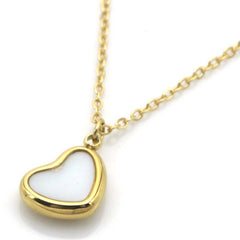 Selly Necklace - Goud- Ketting - Hart - 10mm - Stainless Steel